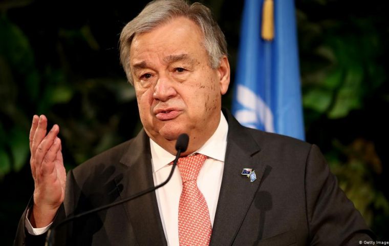 “We are seeing everywhere a clear demonstration that we are not on track to achieve the objectives defined in the Paris agreement,” Guterres said