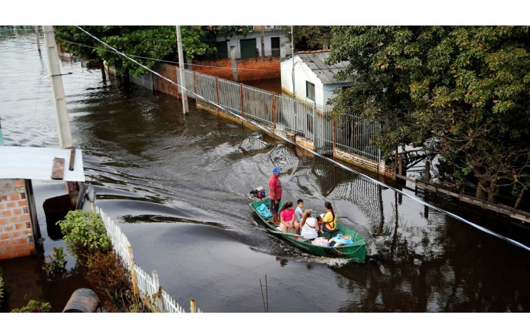 More than 10,000 of the evacuees have been relocated to the country's capital, Asunción