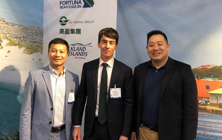 James Wallace, Director of Fortuna Lt (C) with David Lei and Mike Lin, both from Go-Rising 