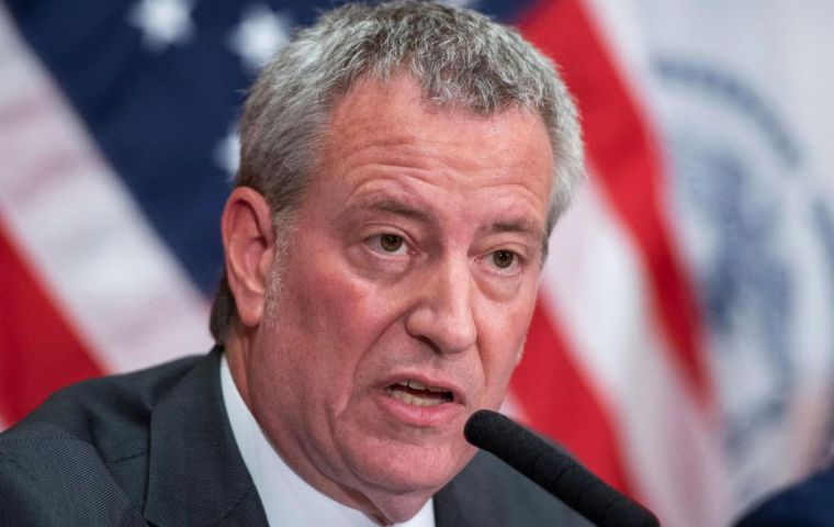 De Blasio who succeeded billionaire Michael Bloomberg on the promise of reducing the city's glaring inequalities has defended his own progressive record
