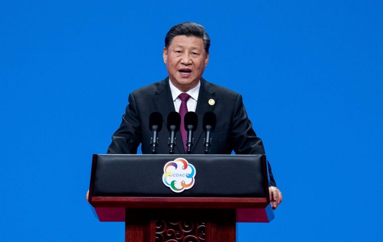 Xi was speaking publicly for the first time after trade tensions escalated over the past week and signs emerged yesterday that China's economy was hurting