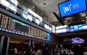 The Bovespa index closed below 90,000 on Friday, while Brazil's currency traded at its lowest level against the dollar in eight months, breaking through four Reais