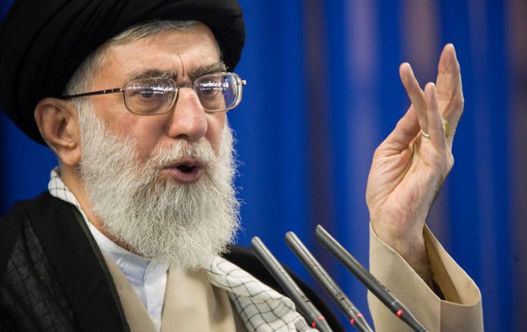 “You young people should be assured that you will witness the demise of the enemies of humanity”, said Khamenei (Pic Reuters)
