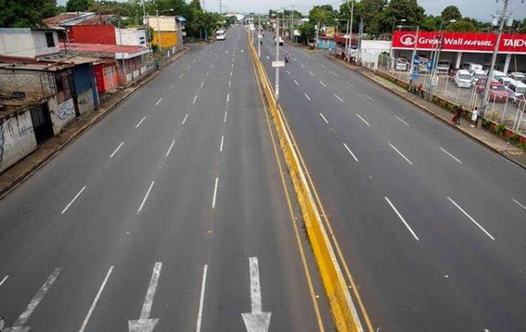 Managua's rush hour did not seem to exist on Thursday.