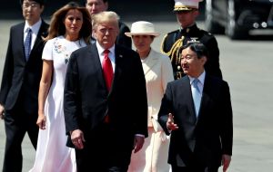 Trump becomes the first foreign leader to visit Japan's new emperor Naruhito (Pic. Reuters)