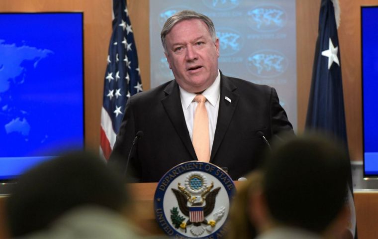  “These were efforts by the Iranians to raise the price of crude oil throughout the world,” Pompeo told reporters shortly before leaving on a trip to Europe