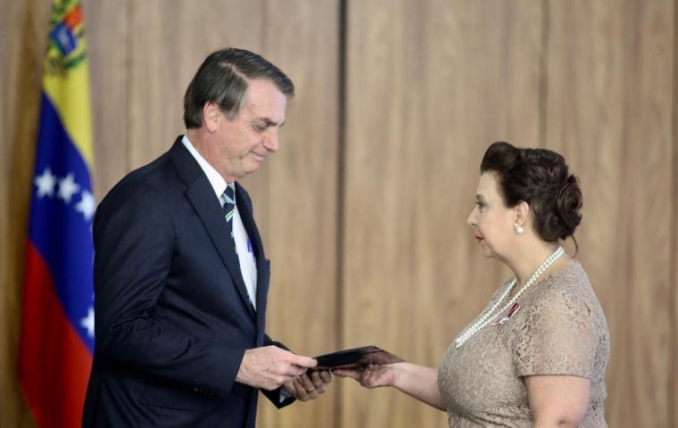  Ambassador Maria Teresa Belandria said on Friday that the Brazilian government withdrew its invitation to present her credentials at the presidential palace