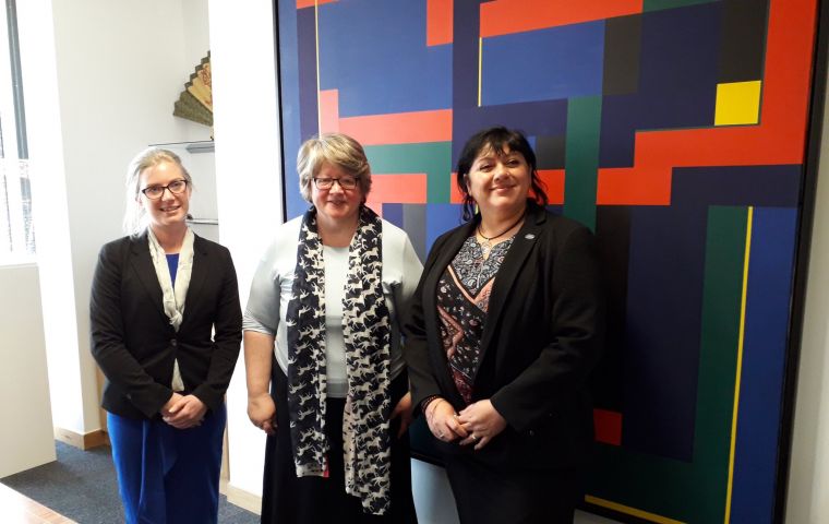 MLAs Barkman and Roberts with Dr Thérèse Coffey, Parliamentary Under Secretary of State at the Department for the Environment Food and Rural Affairs
