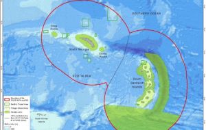 No-take zones now cover over 23% of the MPA (284,000 km2), an area far exceeding the size of the UK. Source: Government of South Georgia & the South Sandwich Islands 