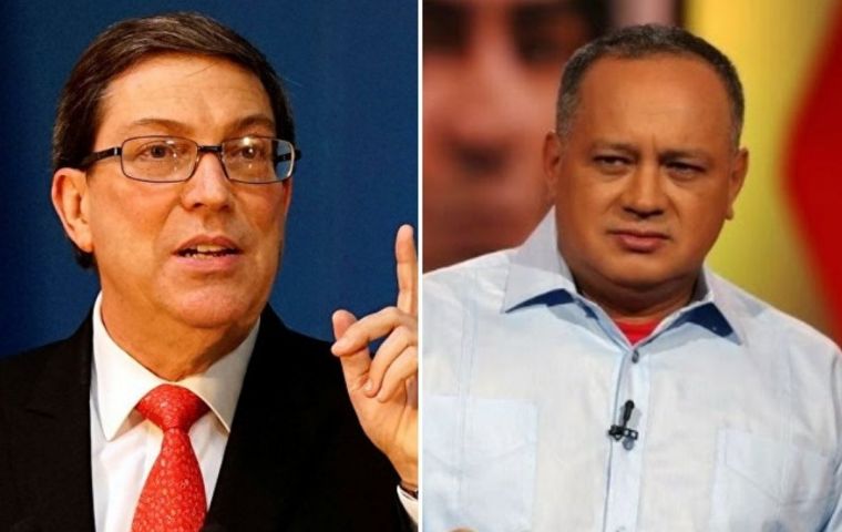  Cuban Foreign Minister Bruno Rodriguez said on Twitter he had held a “fraternal and useful meeting” with Cabello in which he expressed his country's “solidarity”