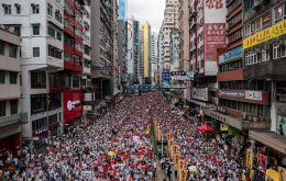 Organizers said more than a million people took part in the Sunday march - the largest protest since the Hong Kong's 1997 handover to China