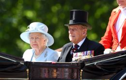 The Queen watched the ceremony from a dais in Horse Guards Parade and she also inspected the lines of guardsmen.