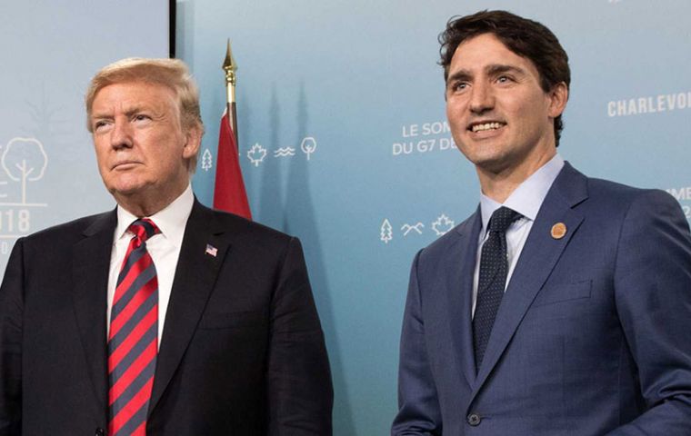 The two leaders have had a rocky relationship since Trump walked out of a G7 summit in Quebec last June, but are keen for approval of the trade deal, USMCA