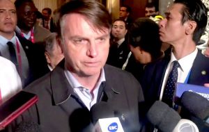 “Brazil can be an example for Germany even in the environment,” Bolsonaro told reporters in Osaka. “They have a lot to learn from us.”