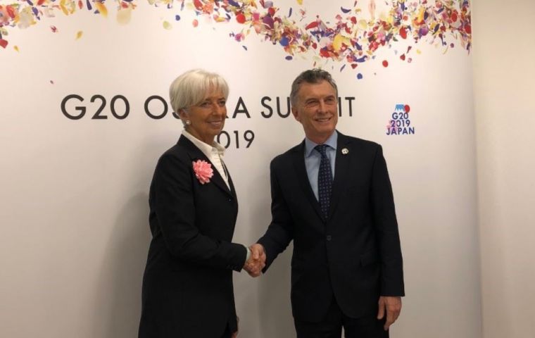 Macri and minister Dujovne addressed the current economic situation and prospects with Ms Lagarde and Mr Lipton 