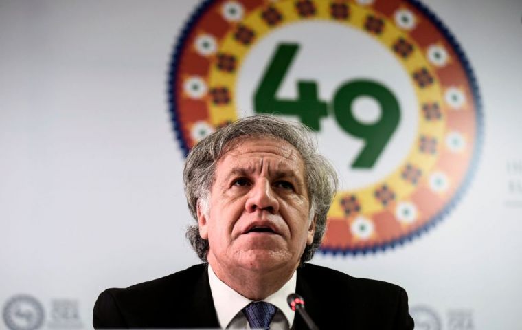  OAS Secretary Luis Almagro had said the group would seek to ramp up pressure on Maduro during this week's session in Medellin, and even debate sanctions