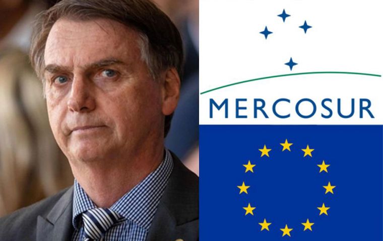 Bolsonaro recalled that the free-trade deal to come into force, as it depends on approvals by lawmakers of all countries involved 27 in EU and 4, Mercosur.