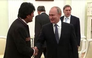 Morales declared himself “very much an admirer” of Putin.