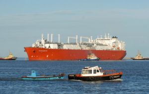 The vessel is to load gas from Vaca Muerta shale deposits, at a floating liquefaction terminal in Bahia Blanca, a port in Buenos Aires province, for shipping to buyers 