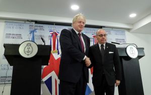 Boris Johnson visited Argentina last year as foreign secretary 