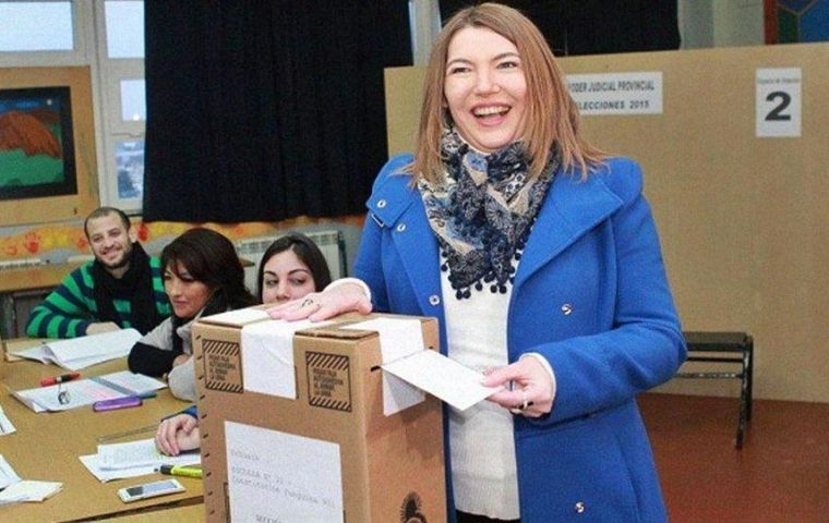 Voters on Sunday in Ushuaia