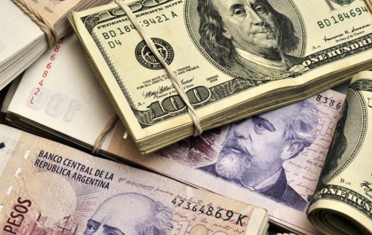 The peso gained 2.75% to trade at 58.12 to the dollar on Friday. On Thursday there was a joint appeal for calm by President Macri and Alberto Fernandez