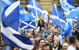 The march was billed by AUOB as “the biggest demonstration the north east has ever seen” and followed similar events in other Scottish towns in recent months (Pic Reuters)