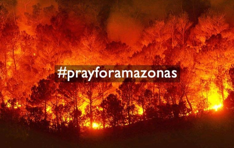 #PrayforAmazonas is the top trending hashtag in the world on Wednesday, with more than 249,000 tweets. 