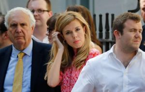 Carrie Symonds, who moved into 10 Downing Street when Johnson became prime minister, was hoping to visit the US as part of her adviser role for Oceana