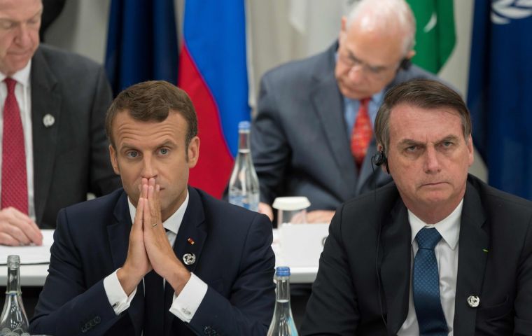 France's President Emmanuel Macron said the wildfires were “an international crisis” and called on the G7 nations to address it at their summit this weekend.