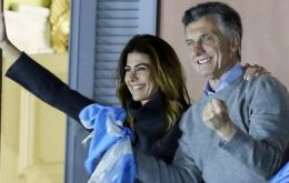 Surprised by the turnout, an emotional Macri emerged on a balcony of the Casa Rosada, next to his wife, to acknowledge his supporters