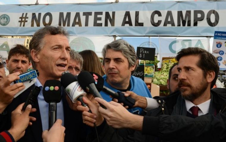“We were going to be at about 1.8% inflation. It's now going to be 3-something in August,” Macri announced to a group of farmers