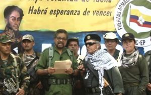 Marquez announced a return to arms in a video message, accusing Duque's government of betraying the peace accord