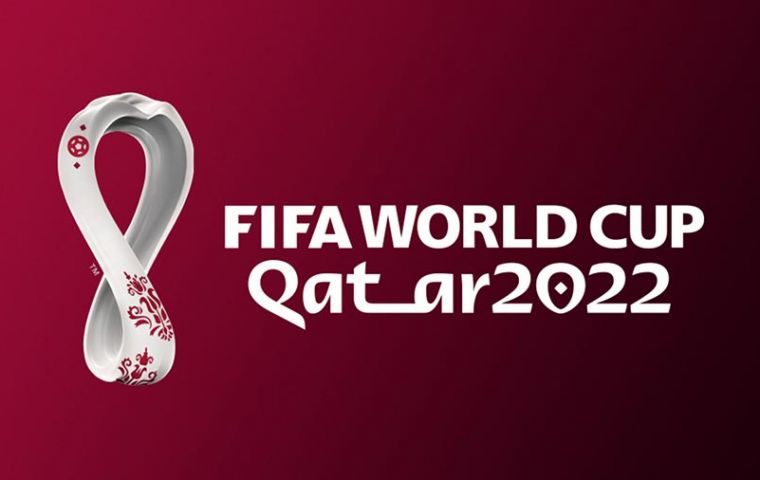 The Qatari organizers said the logo “was inspired by traditional woolen shawls worn during the winter months”.