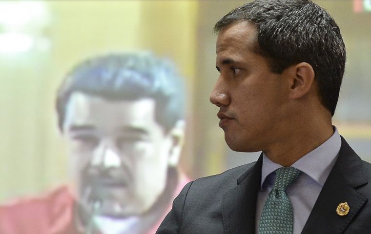 Maduro appeared on television to call on prosecutors to file treason charges on Guaido for allegedly plotting to hand over Esequibo to multinational companies.

