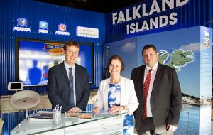 The Falkland Islands Government will host a stand (2018's in the pic) at each of the events and MLAs  will take the opportunity to meet with Ministers prior to and during the events.