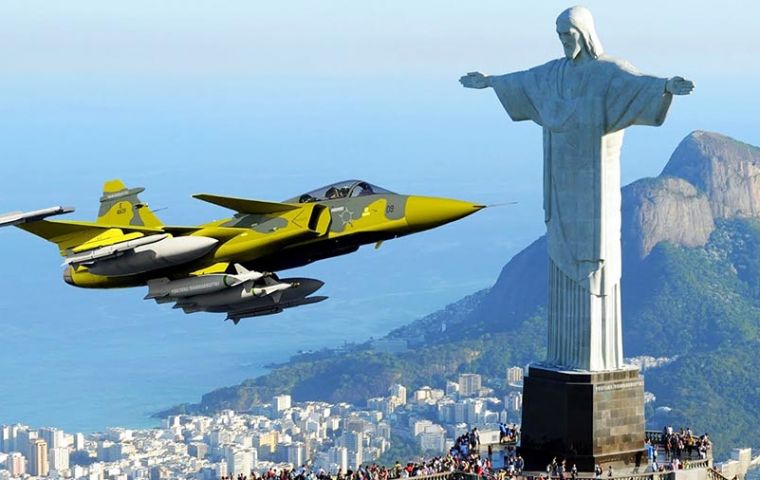 Brazil receives first of 36 fighter jets bought from Sweden