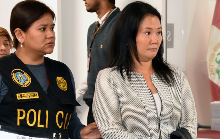 The eldest daughter of ex president Alberto Fujimori, Keiko Fujimori is accused of taking US$1.2 million in illicit party funding from Odebrecht