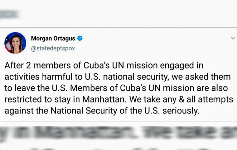 The State Department's spokeswoman announced the expulsion on Twitter.