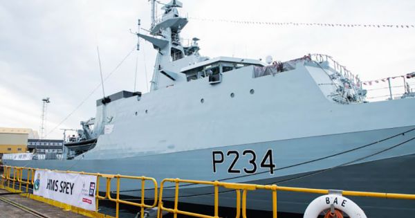 Royal Navy Fifth Patrol Vessel Formally Named HMS Spey Falklands Royal Navy Fifth Patrol Vessel Formally Named HMS Spey Falklands