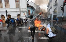 “Down with the package!” demonstrators shouted, referring to measures enacted this week as Moreno puts Ecuador on a centrist, market-friendly path