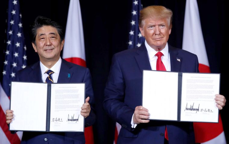 “These deals are a tremendous victory for both our nations,” Trump said. “We love our farmers and our ranchers. We have been working hard on this.”