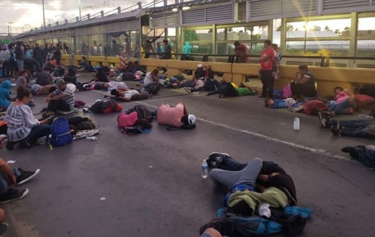 Hundreds of the migrants have been sleeping for weeks on the end of the bridge in Matamoros, Mexico, a city known for gang violence