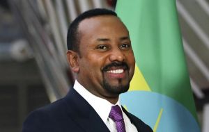 The Nobel Committee said Abiy had won the prestigious prize for ”efforts to achieve peace and international cooperation, and in particular for his decisive initiative to resolve the border conflict wi