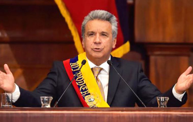 The Declaration also expresses support “for the democratic regime in Ecuador, its legitimately constituted government and its President Lenín Moreno Garcés.