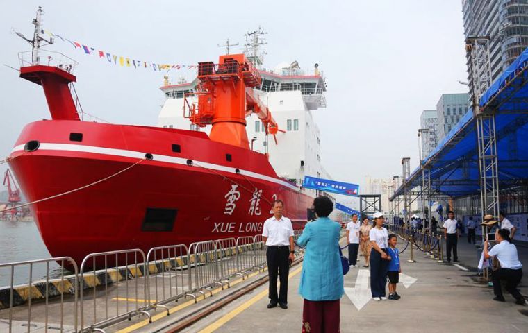 Xuelong 2 will set sail on the country's 36th Antarctic expedition, with a 413-member team aiming to grasp the influence of Antarctic changes on world climate (Pic Xinhuanet)