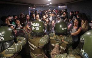 By the end of the week the protests had turned violent with students breaking gates, shattering glass and throwing debris onto the electrified rails