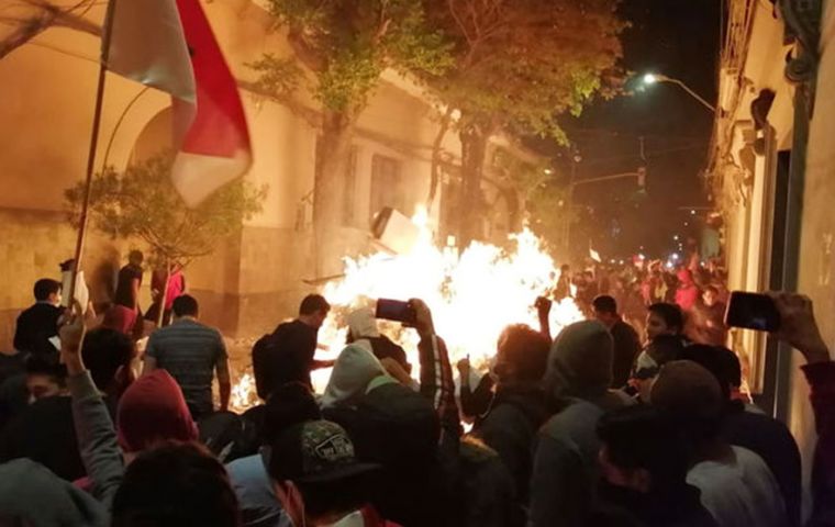 A crowd burned the offices of the electoral body in the southern city of Sucre, and groups of Morales’ supporters and opponents clashed in a number of places.