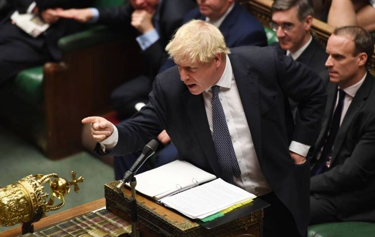 Johnson is vehemently opposed to delaying Britain's exit from the European Union a third time this year but has been forced by parliament to request a delay.