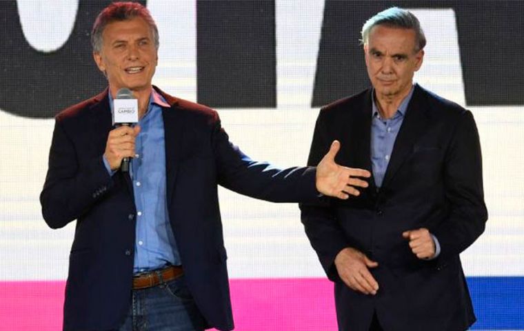 “I want to congratulate president elect Alberto Fernandez with whom I have just talked”, said Macri from his reelection campaign headquarters